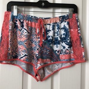 Brand New Knit shorts with lace trim